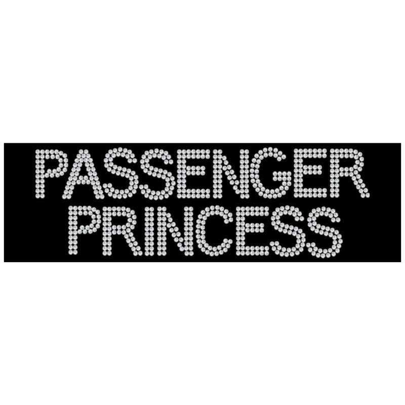 PassengerPrincessRhinestoneBumperSticker